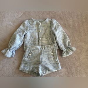 Janie and Jack girls tweed outfit
